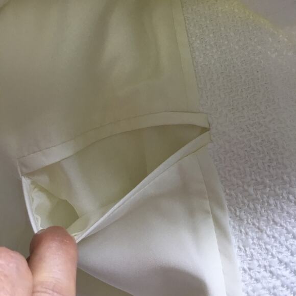 J.Crew White Tweed Lady Jacket with Gold Buttons - Picture 6 of 16